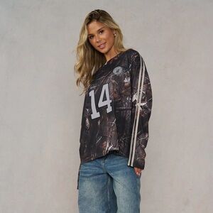 YOUNGLA Black Barbed Wire Camo Jersey Sold Out New With Tags